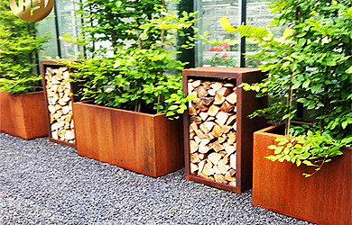 corten steel planter